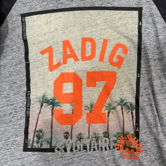 Zadig & Voltaire Graphic Long Sleeve Shirt Boy size 14 - Picture 5 of 8